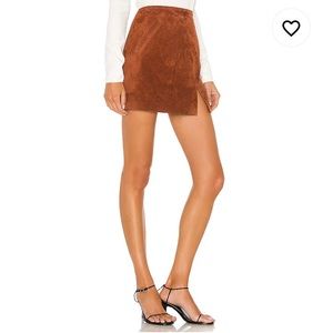 Blank NYC Tan 100% Suede Skirt Size 25
